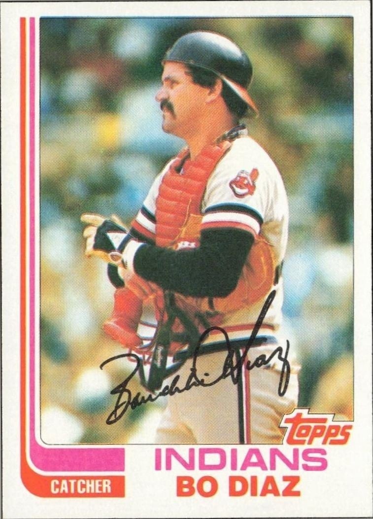 Bo Diaz 1982 Topps #258 Baseball Trading Card - Front 1982 Topps Bo Diaz #258 baseball trading card front
