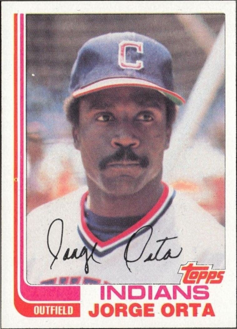 Jorge Orta 1982 Topps #26 Baseball Trading Card - Front 1982 Topps Jorge Orta #26 baseball trading card front
