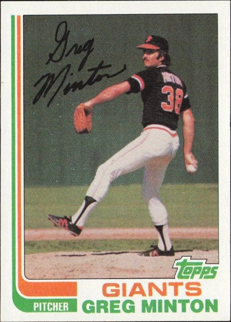 Greg Minton 1982 Topps #687 Baseball Trading Card - Front 1982 Topps Greg Minton #687 baseball trading card front