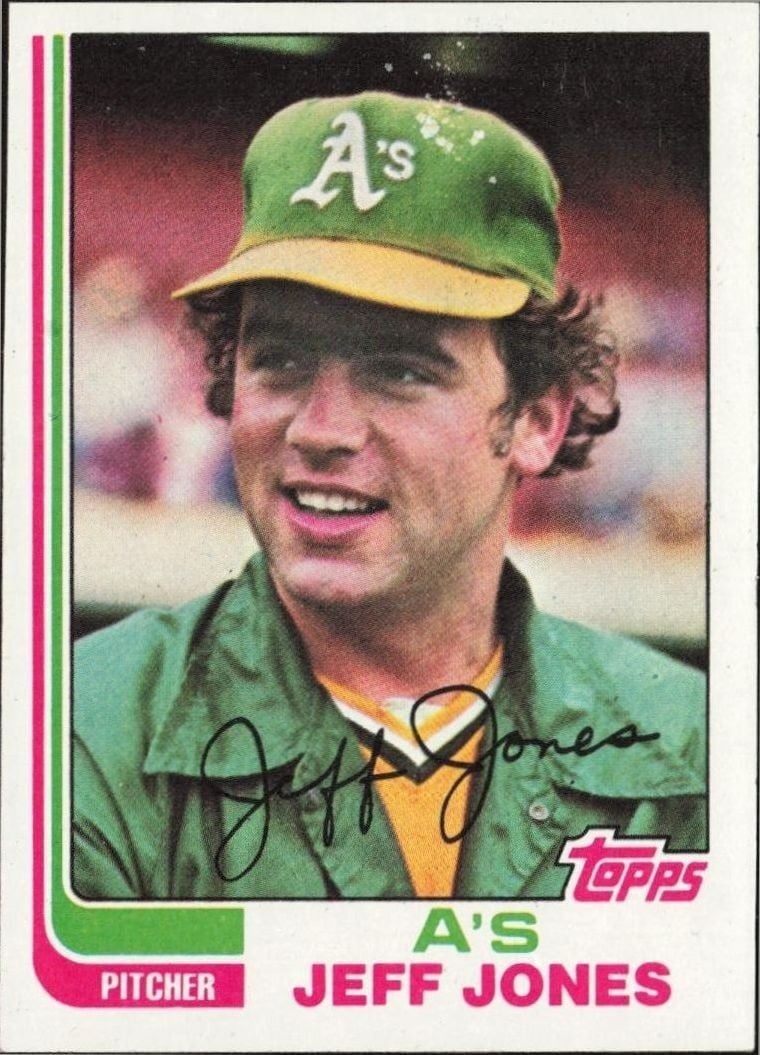 Jeff Jones 1982 Topps #139 Baseball Trading Card - Front 1982 Topps Jeff Jones #139 baseball trading card front
