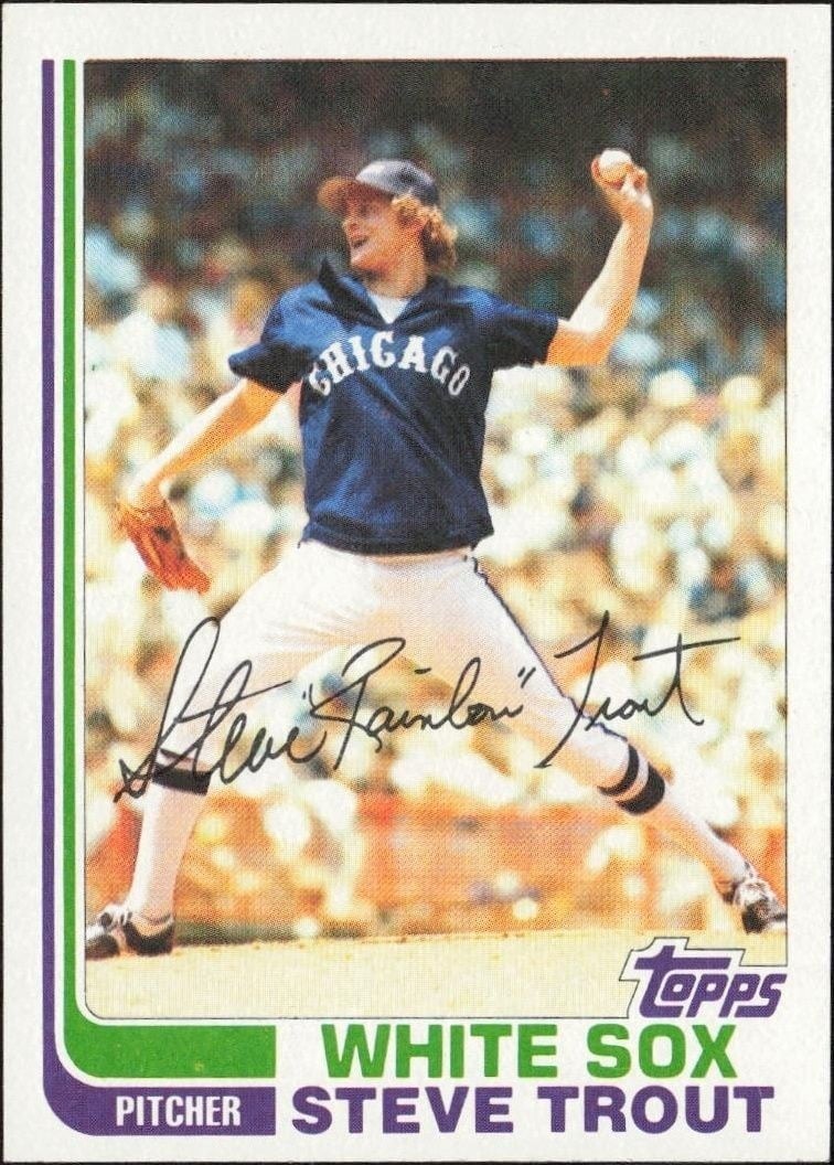 Steve Trout 1982 Topps #299 Baseball Trading Card - Front 1982 Topps Steve Trout #299 baseball trading card front