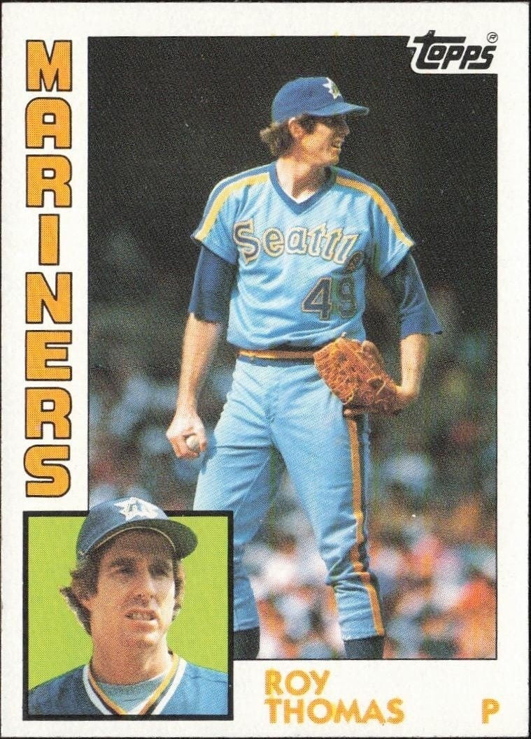 Roy Thomas 1984 Topps #181 Baseball Trading Card - Front 1984 Topps Roy Thomas #181 baseball trading card front