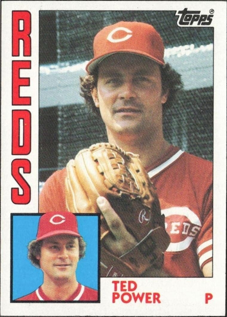 Ted Power 1984 Topps #554 Baseball Trading Card - Front 1984 Topps Ted Power #554 baseball trading card front