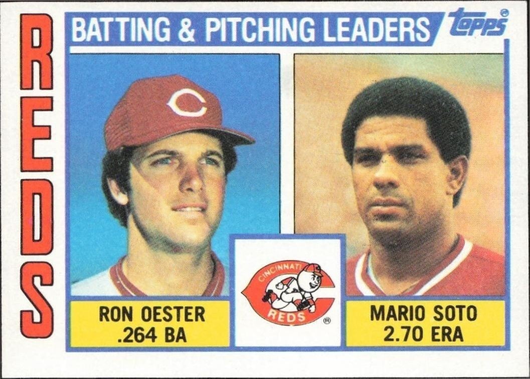 Ron Oester 1984 Topps #756 Baseball Trading Card - Front 1984 Topps Ron Oester #756 baseball trading card front
