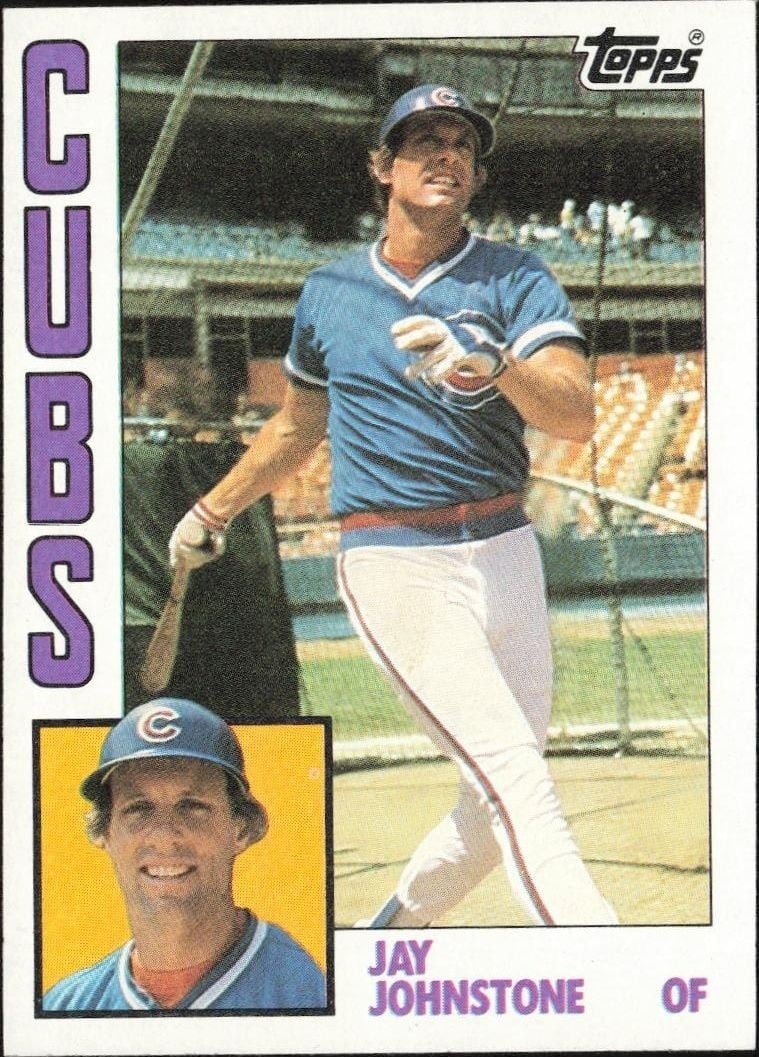 Jay Johnstone 1984 Topps #249 Baseball Trading Card - Front 1984 Topps Jay Johnstone #249 baseball trading card front