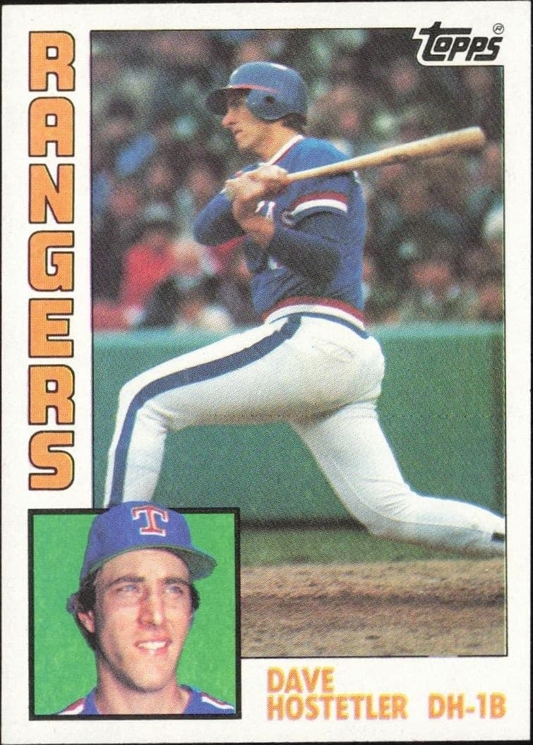 1984 Topps Dave Hostetler #62 trading card