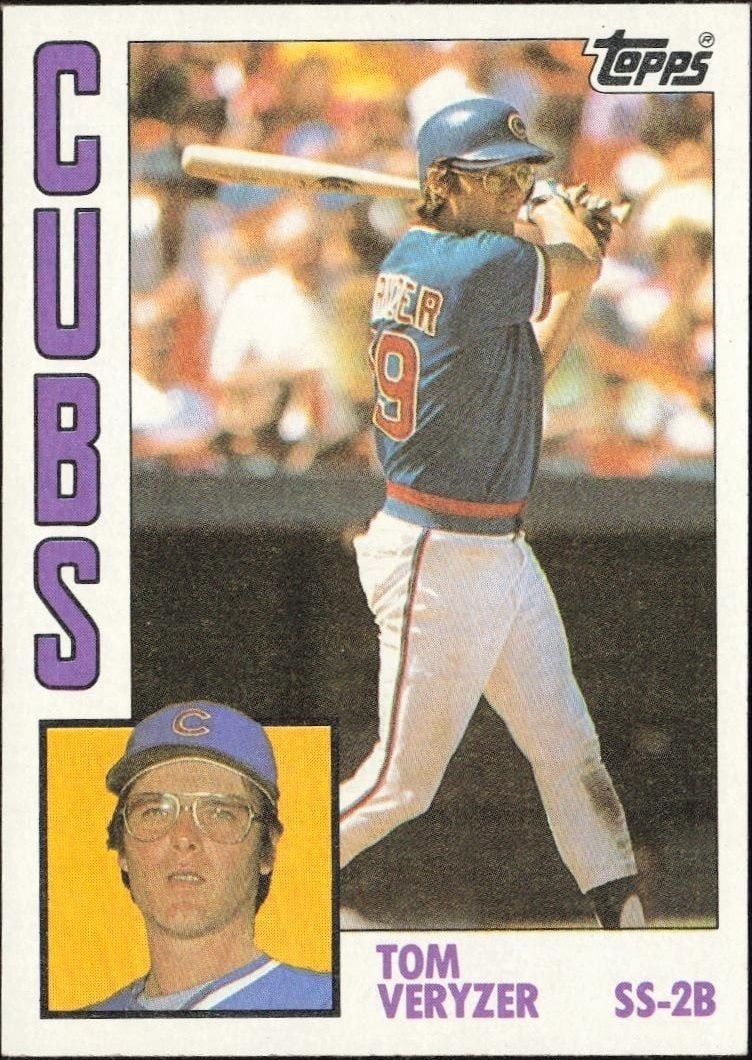 Tom Veryzer 1984 Topps #117 Baseball Trading Card - Front 1984 Topps Tom Veryzer #117 baseball trading card front