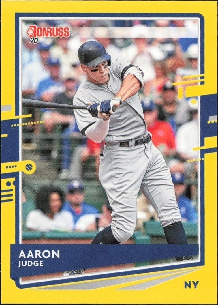 Aaron Judge 2020 Panini Donruss #111 Baseball Trading Card - Front 2020 Panini Donruss Aaron Judge #111 baseball trading card front
