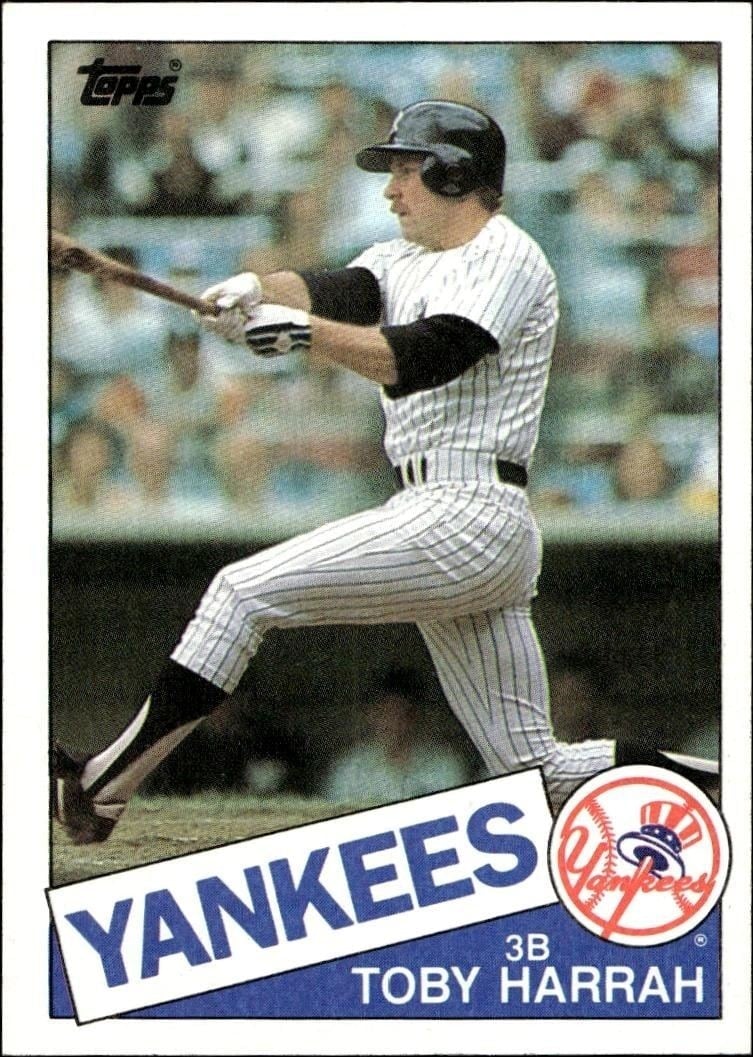 Toby Harrah 1985 Topps #94 Baseball Trading Card - Front 1985 Topps Toby Harrah #94 baseball trading card front