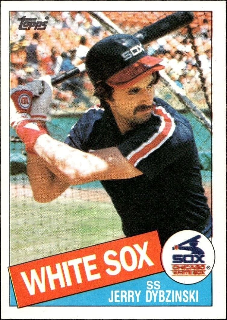 Jerry Dybzinski 1985 Topps #52 Baseball Trading Card - Front 1985 Topps Jerry Dybzinski #52 baseball trading card front