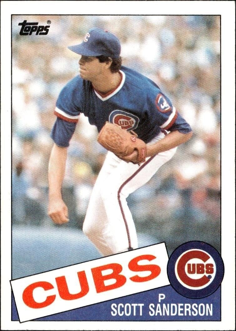 Scott Sanderson 1985 Topps #616 Baseball Trading Card - Front 1985 Topps Scott Sanderson #616 baseball trading card front