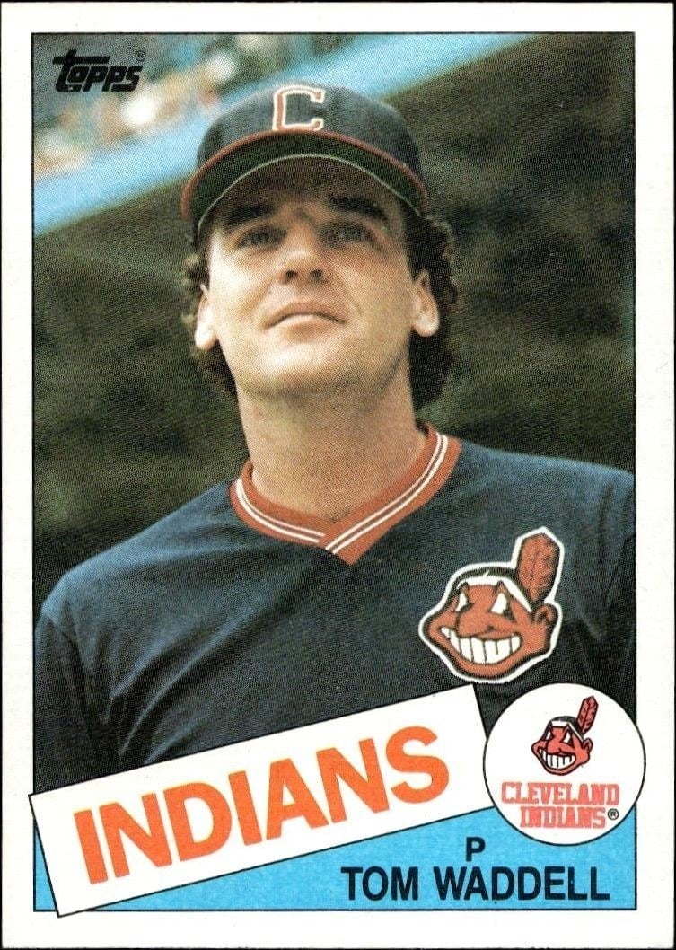 Tom Waddell 1985 Topps #453 Baseball Trading Card - Front 1985 Topps Tom Waddell #453 baseball trading card front