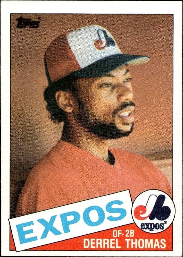 1985 Topps Derrel Thomas #448 trading card