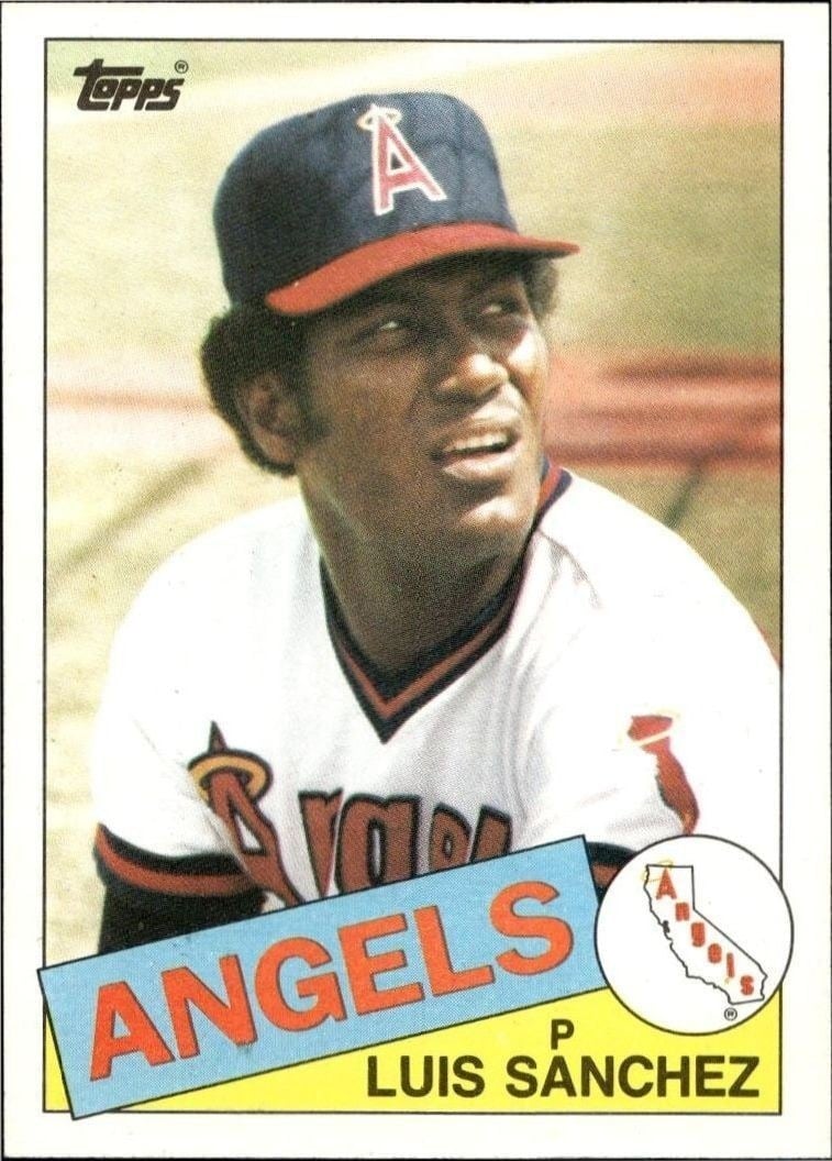 Luis Sanchez 1985 Topps #42 Baseball Trading Card - Front 1985 Topps Luis Sanchez #42 baseball trading card front