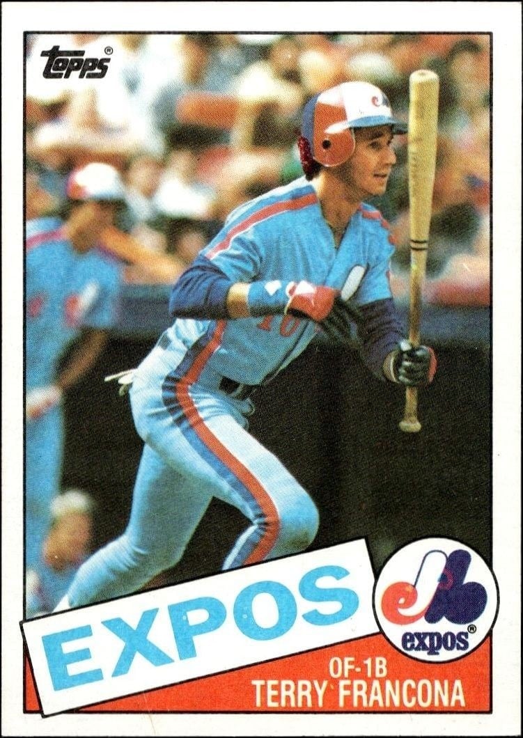 Terry Francona 1985 Topps #578 Baseball Trading Card - Front 1985 Topps Terry Francona #578 baseball trading card front