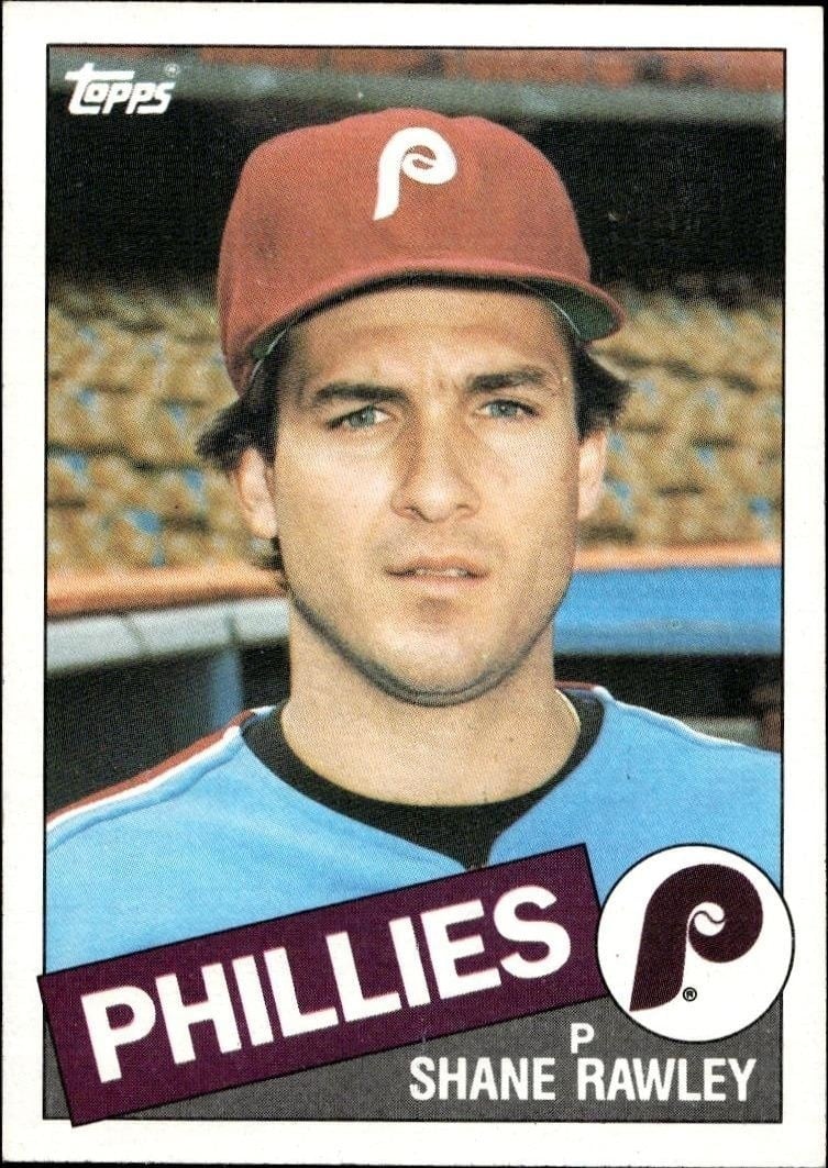 Shane Rawley 1985 Topps #636 Baseball Trading Card - Front 1985 Topps Shane Rawley #636 baseball trading card front
