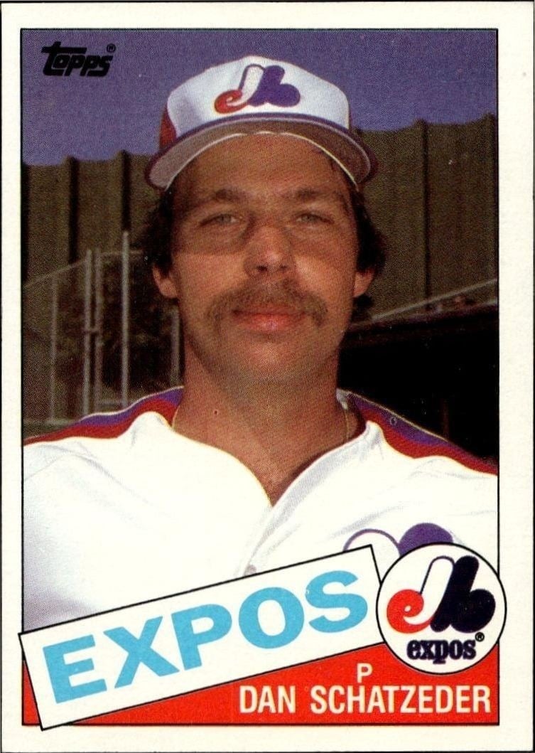 Dan Schatzeder 1985 Topps #501 Baseball Trading Card - Front 1985 Topps Dan Schatzeder #501 baseball trading card front