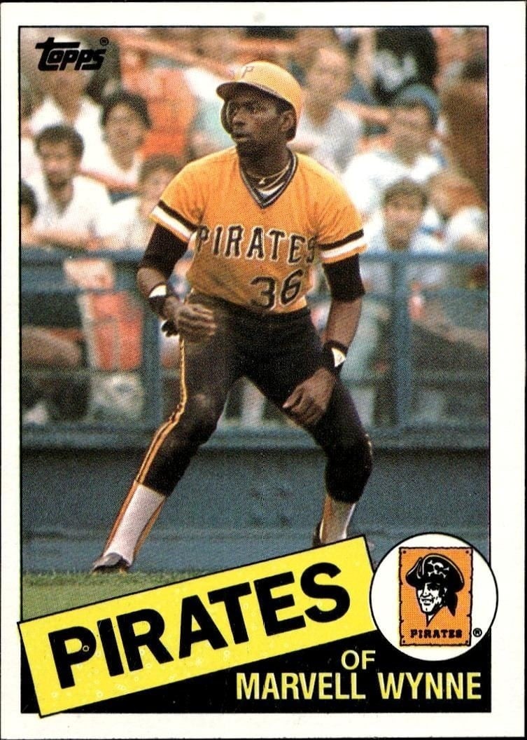 Marvell Wynne 1985 Topps #615 Baseball Trading Card - Front 1985 Topps Marvell Wynne #615 baseball trading card front