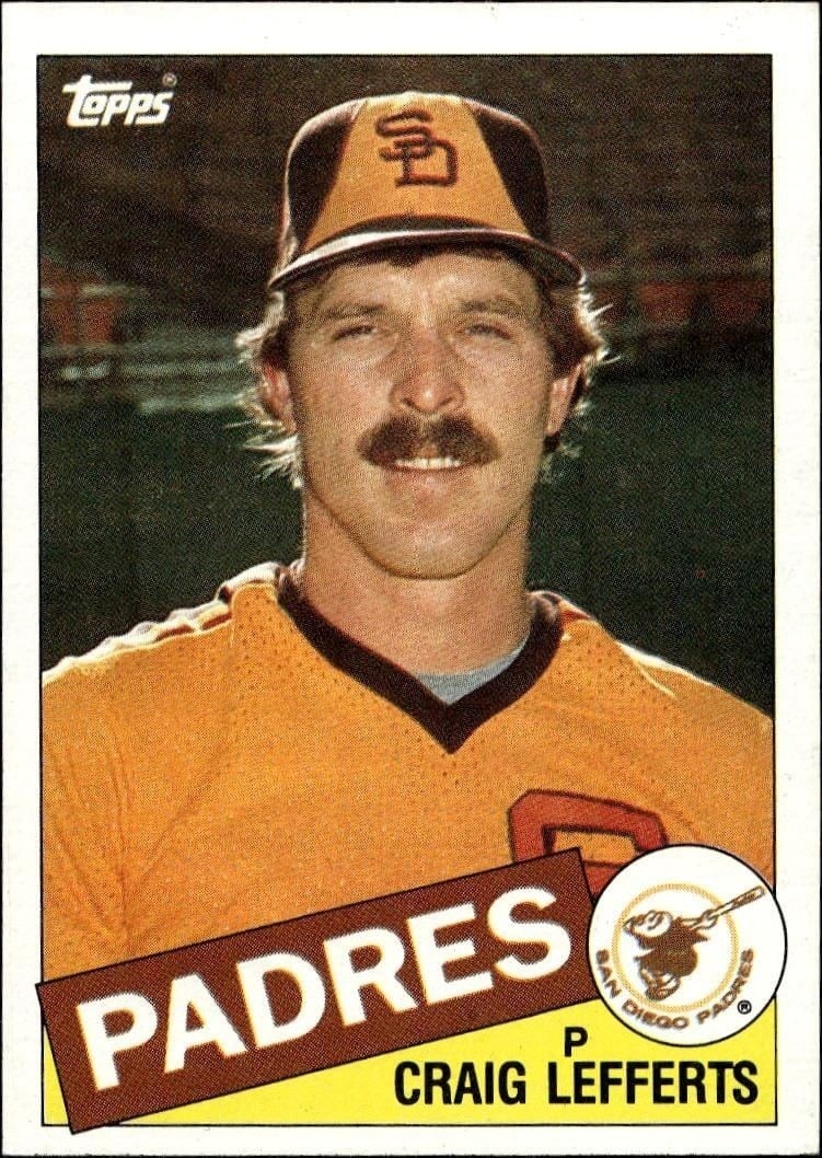 Craig Lefferts 1985 Topps #608 Baseball Trading Card - Front 1985 Topps Craig Lefferts #608 baseball trading card front