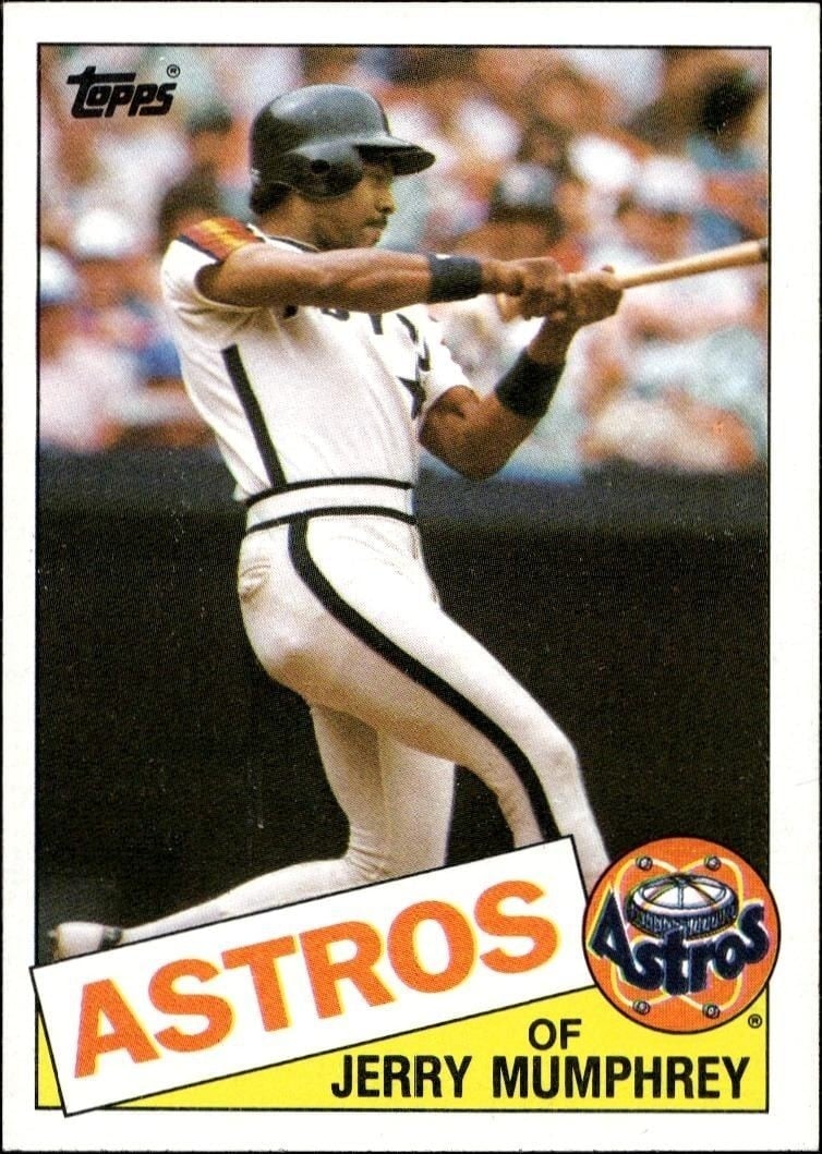 Jerry Mumphrey 1985 Topps #736 Baseball Trading Card - Front 1985 Topps Jerry Mumphrey #736 baseball trading card front