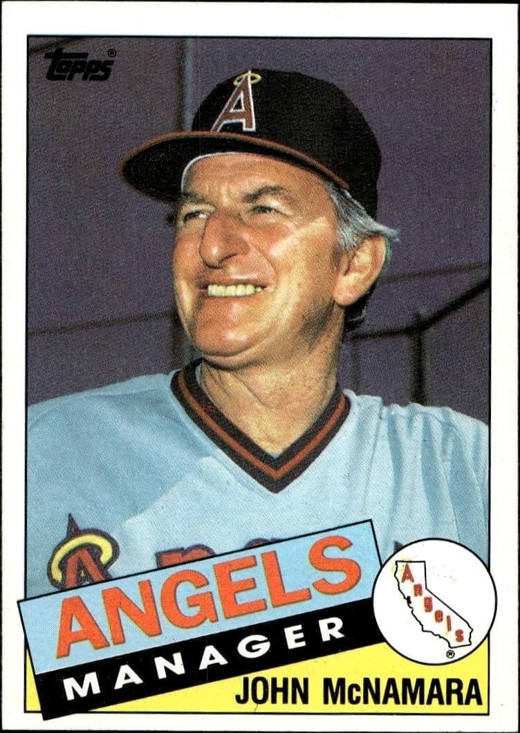 1985 Topps John McNamara #732 trading card