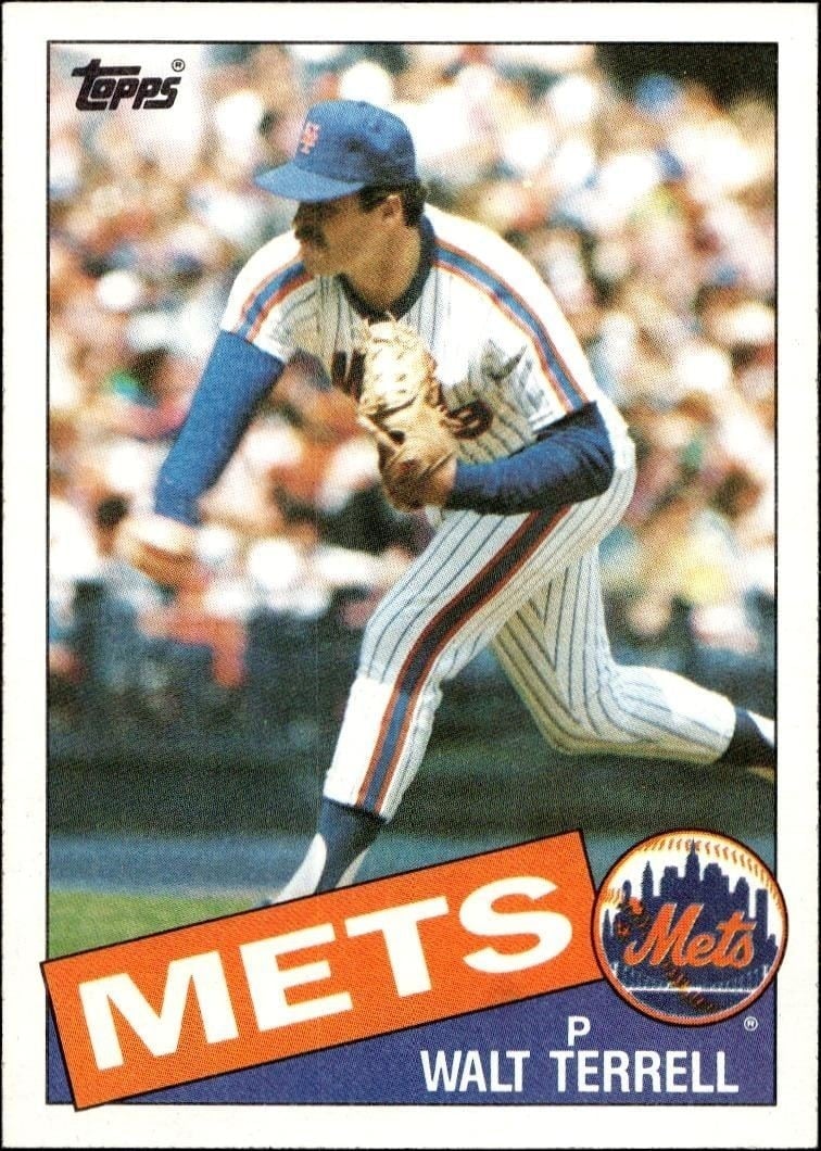 Walt Terrell 1985 Topps #287 Baseball Trading Card - Front 1985 Topps Walt Terrell #287 baseball trading card front