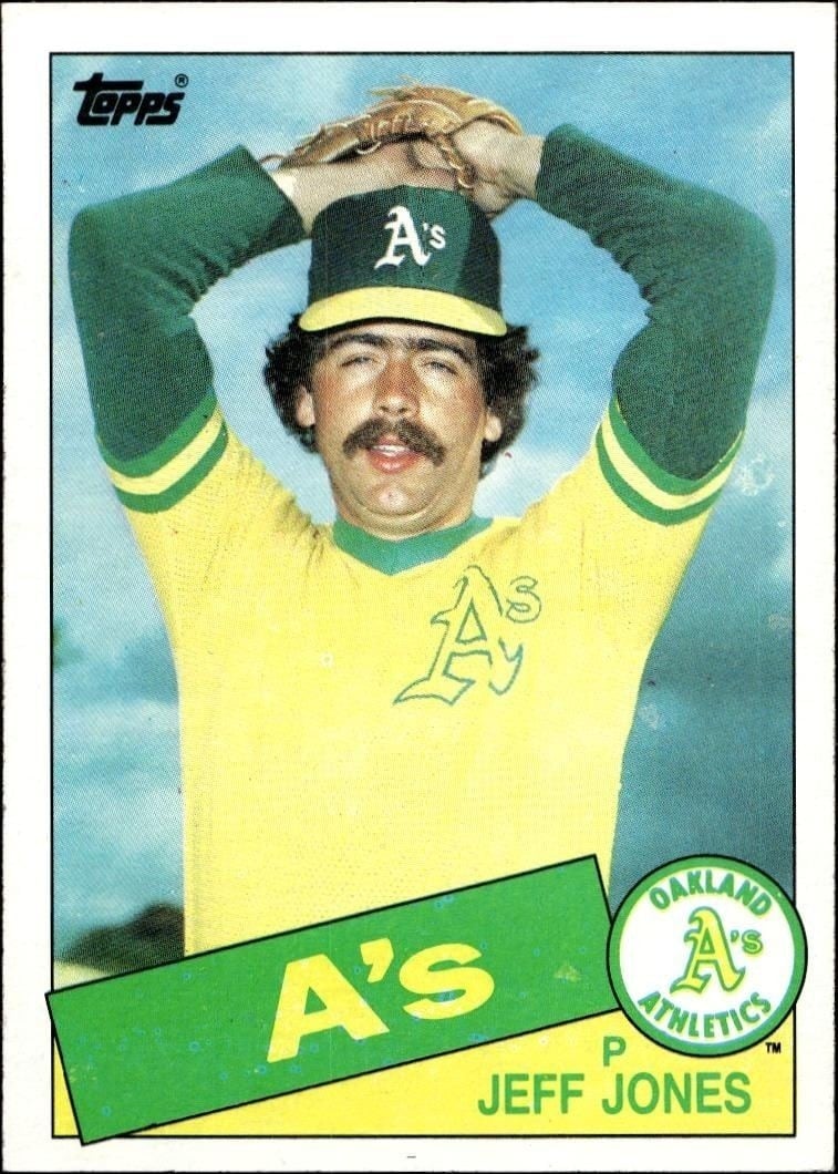 Jeff Jones 1985 Topps #319 Baseball Trading Card - Front 1985 Topps Jeff Jones #319 baseball trading card front