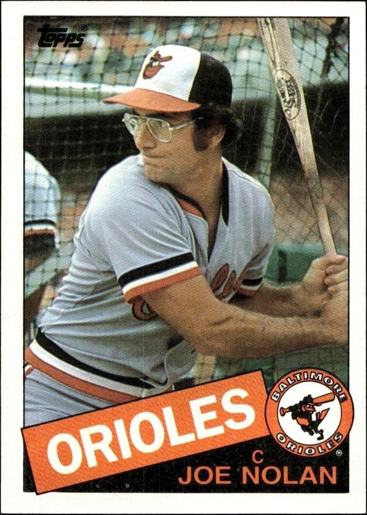 Joe Nolan 1985 Topps #652 Baseball Trading Card - Front 1985 Topps Joe Nolan #652 baseball trading card front