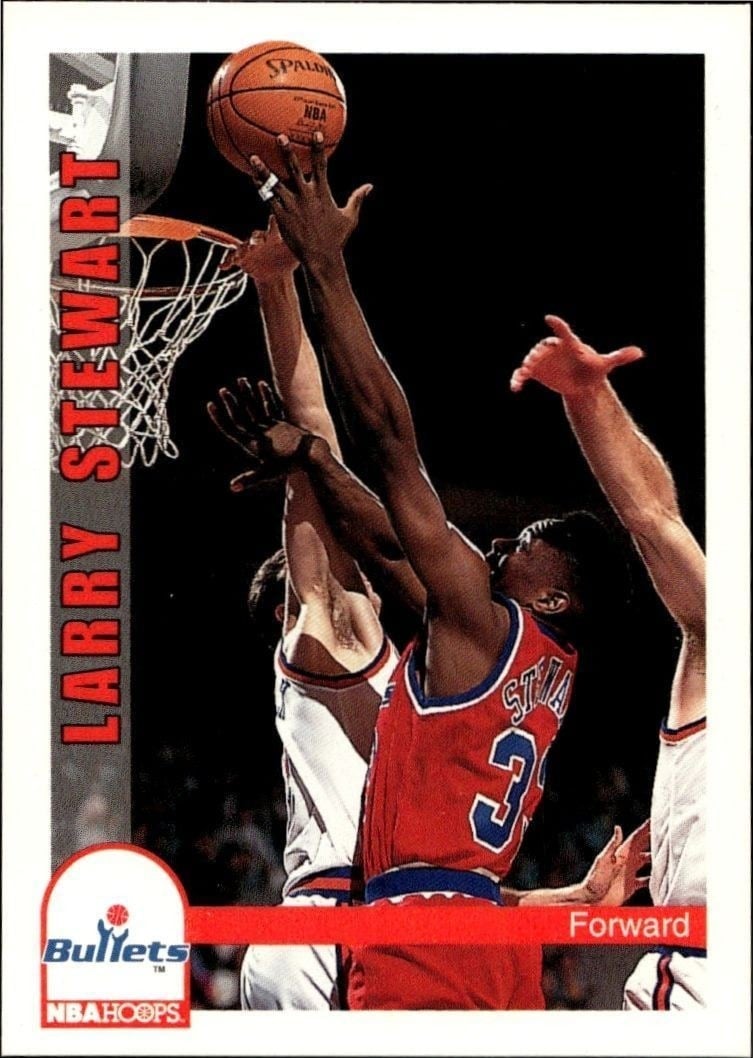 Larry Stewart 1992-93 Skybox NBA Hoops #238 Basketball Trading Card - Front 1992-93 Skybox NBA Hoops Larry Stewart #238 basketball trading card front