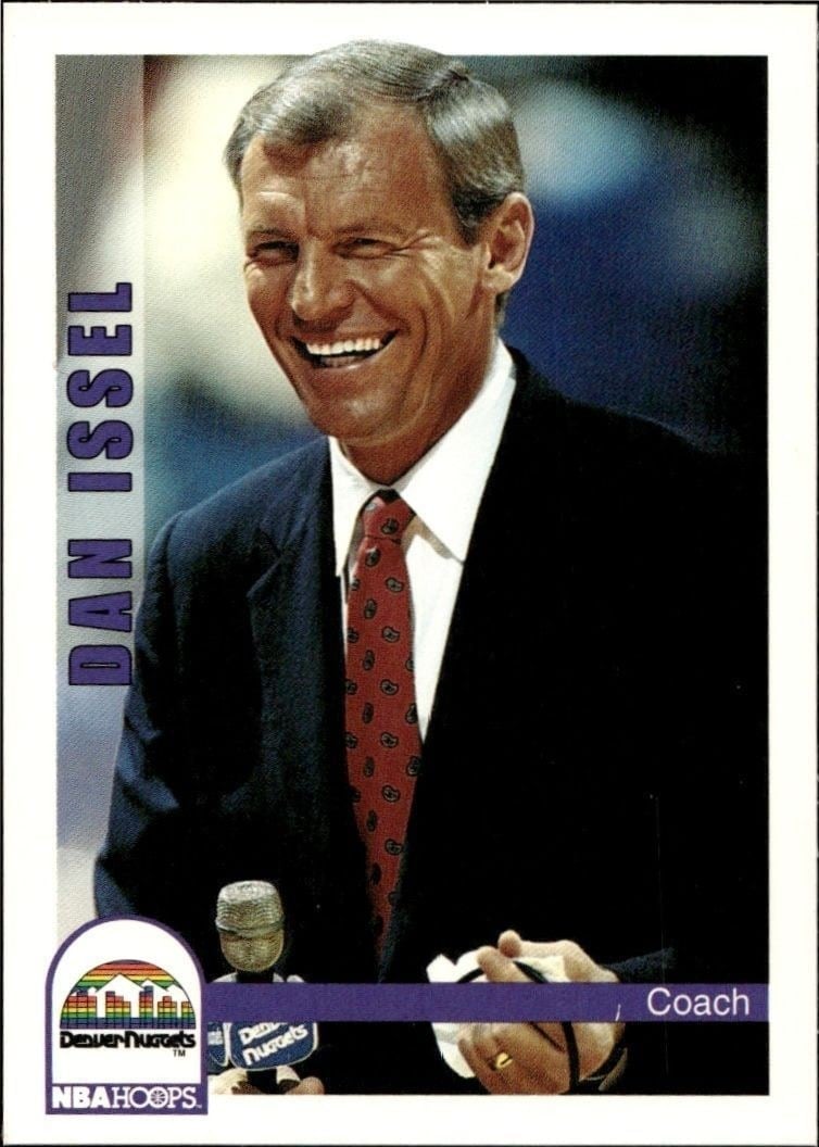 Dan Issel 1992-93 Skybox NBA Hoops #245 Basketball Trading Card - Front 1992-93 Skybox NBA Hoops Dan Issel #245 basketball trading card front