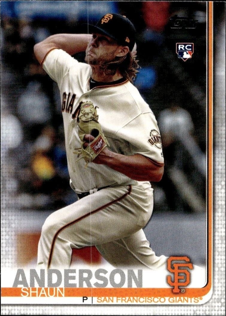 Shaun Anderson 2019 Topps Update #US142 Baseball Trading Card - Front 2019 Topps Update Shaun Anderson #US142 baseball trading card front