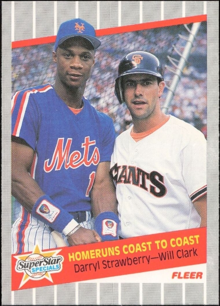Darryl Strawberry 1989 Fleer #632 Baseball Trading Card - Front 1989 Fleer Darryl Strawberry #632 baseball trading card front