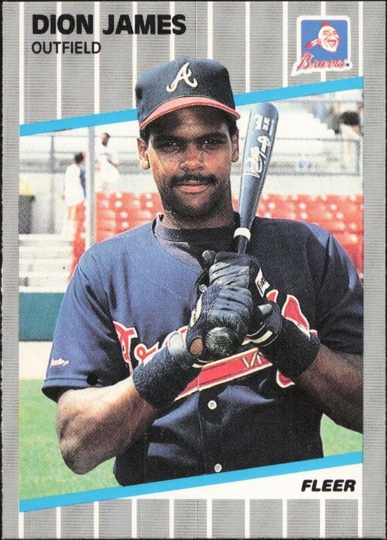 1989 Fleer Dion James #594 trading card
