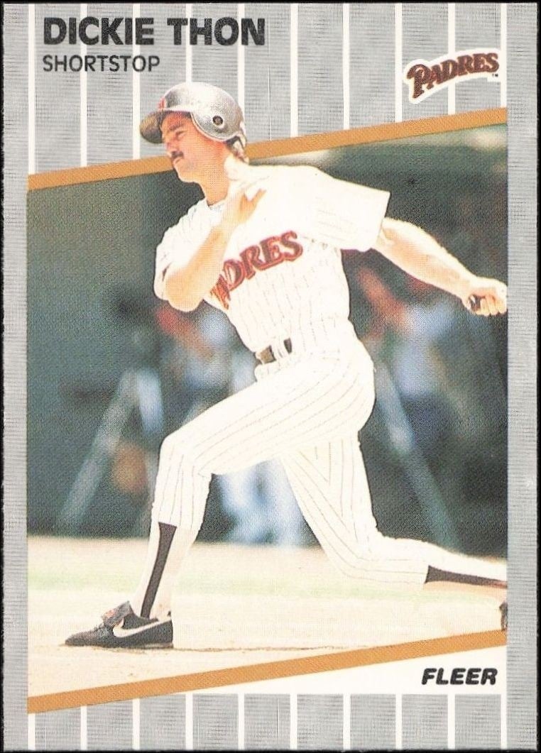 Dickie Thon 1989 Fleer #320 Baseball Trading Card - Front 1989 Fleer Dickie Thon #320 baseball trading card front