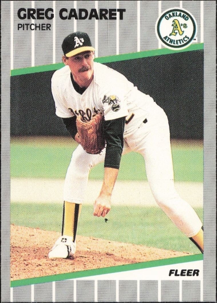 Greg Cadaret 1989 Fleer #4 Baseball Trading Card - Front 1989 Fleer Greg Cadaret #4 baseball trading card front