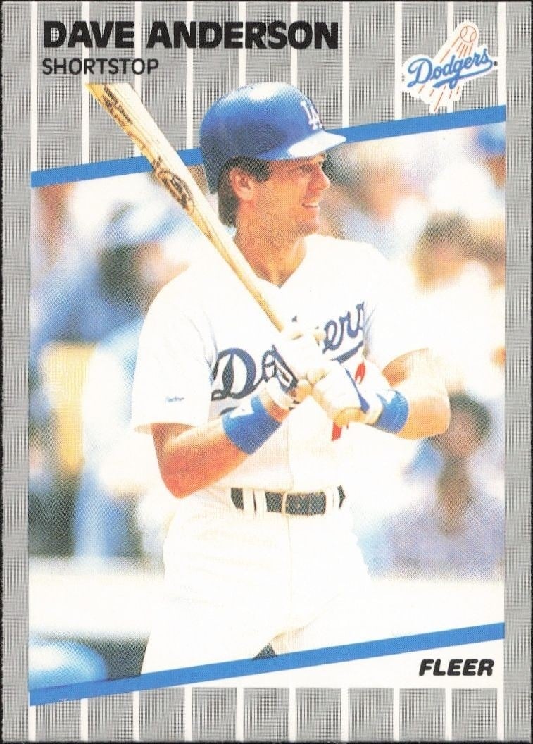 Dave Anderson 1989 Fleer #53 Baseball Trading Card - Front 1989 Fleer Dave Anderson #53 baseball trading card front