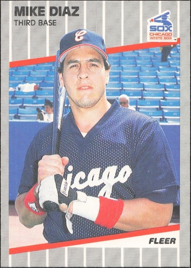 Mike Diaz 1989 Fleer #494 Baseball Trading Card - Front 1989 Fleer Mike Diaz #494 baseball trading card front