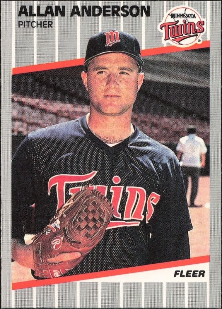 1989 Fleer Allan Anderson #102 trading card