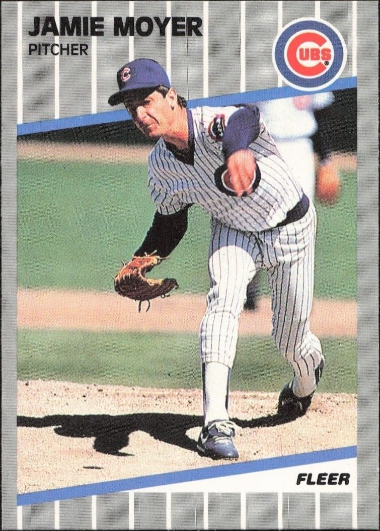 Jamie Moyer 1989 Fleer #432 Baseball Trading Card - Front 1989 Fleer Jamie Moyer #432 baseball trading card front