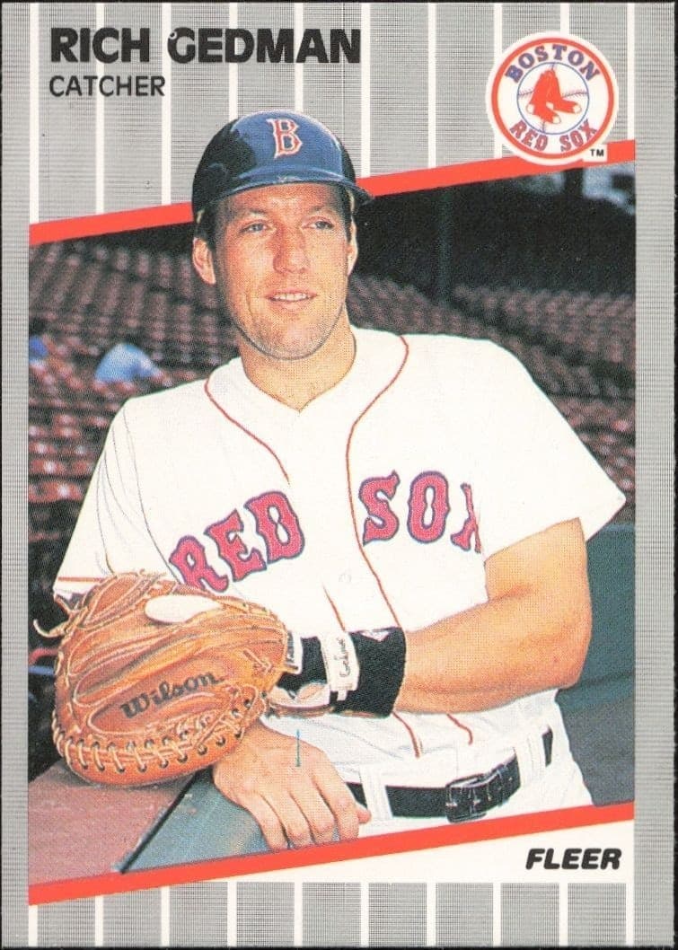 1989 Fleer Rich Gedman #89 trading card