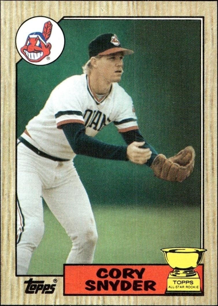 Cory Snyder 1987 Topps #192 Baseball Trading Card - Front 1987 Topps Cory Snyder #192 baseball trading card front