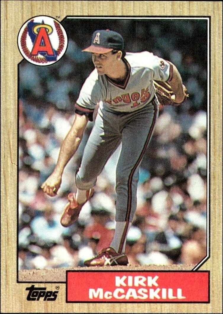 Kirk McCaskill 1987 Topps #194 Baseball Trading Card - Front 1987 Topps Kirk McCaskill #194 baseball trading card front