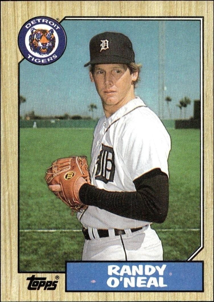 Randy O'Neal 1987 Topps #196 Baseball Trading Card - Front 1987 Topps Randy O'Neal #196 baseball trading card front