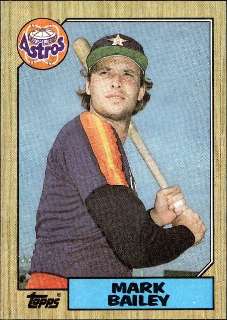 Mark Bailey 1987 Topps #197 Baseball Trading Card - Front 1987 Topps Mark Bailey #197 baseball trading card front