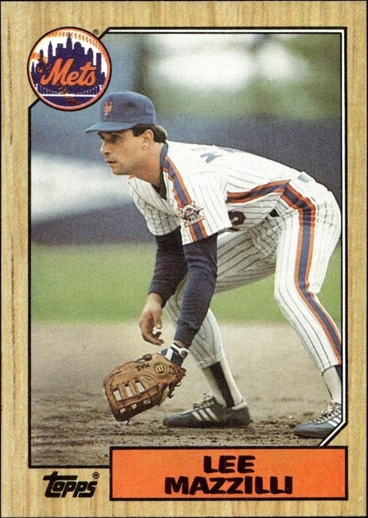 Lee Mazzilli 1987 Topps #198 Baseball Trading Card - Front 1987 Topps Lee Mazzilli #198 baseball trading card front