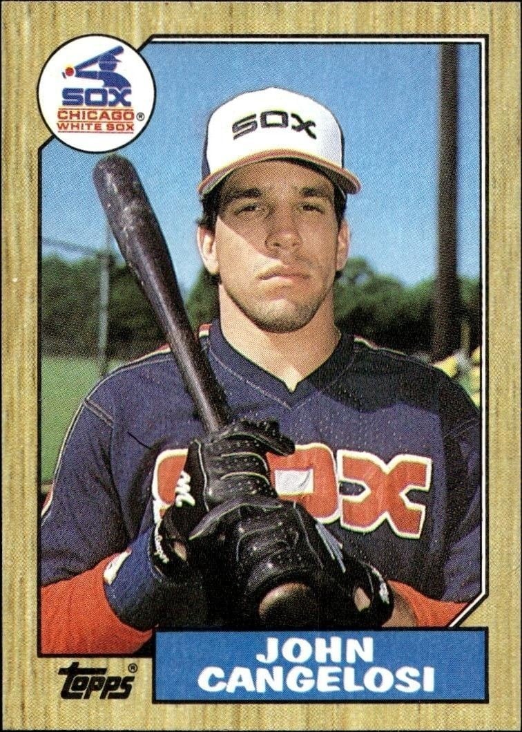 John Cangelosi 1987 Topps #201 Baseball Trading Card - Front 1987 Topps John Cangelosi #201 baseball trading card front