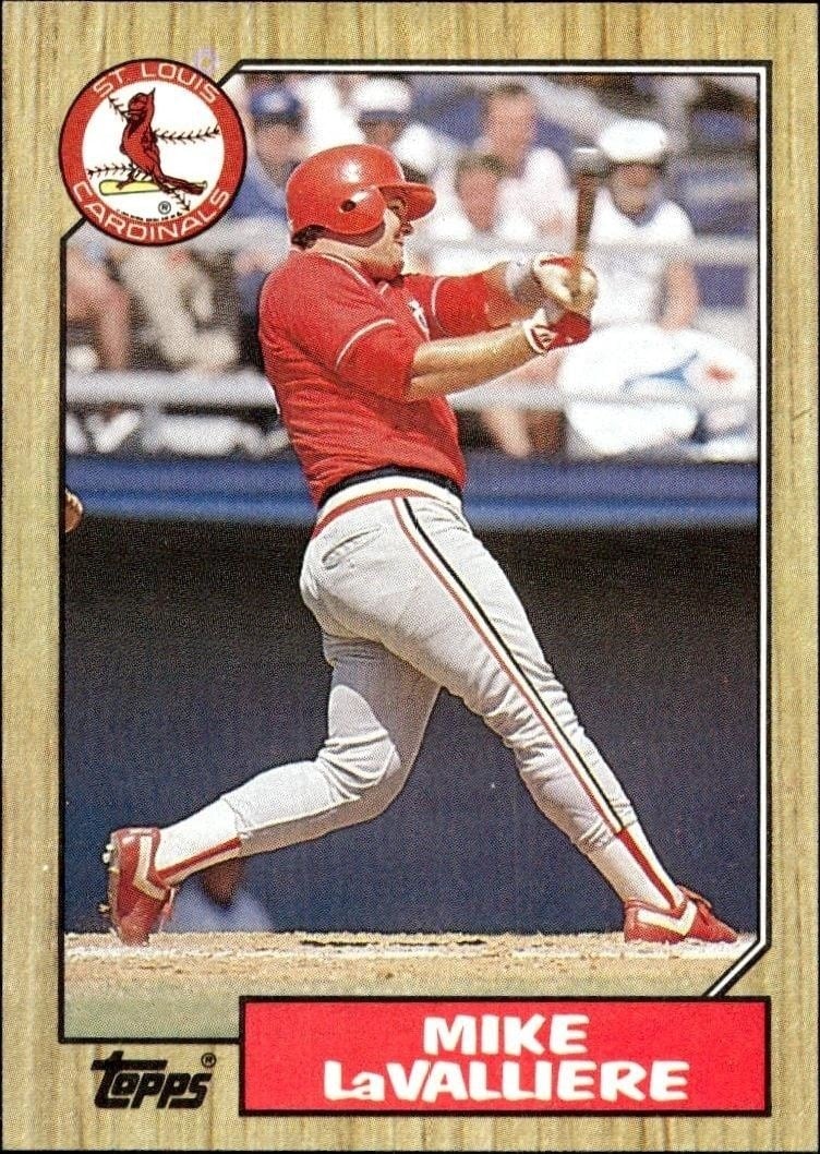 Mike LaValliere 1987 Topps #162 Baseball Trading Card - Front 1987 Topps Mike LaValliere #162 baseball trading card front