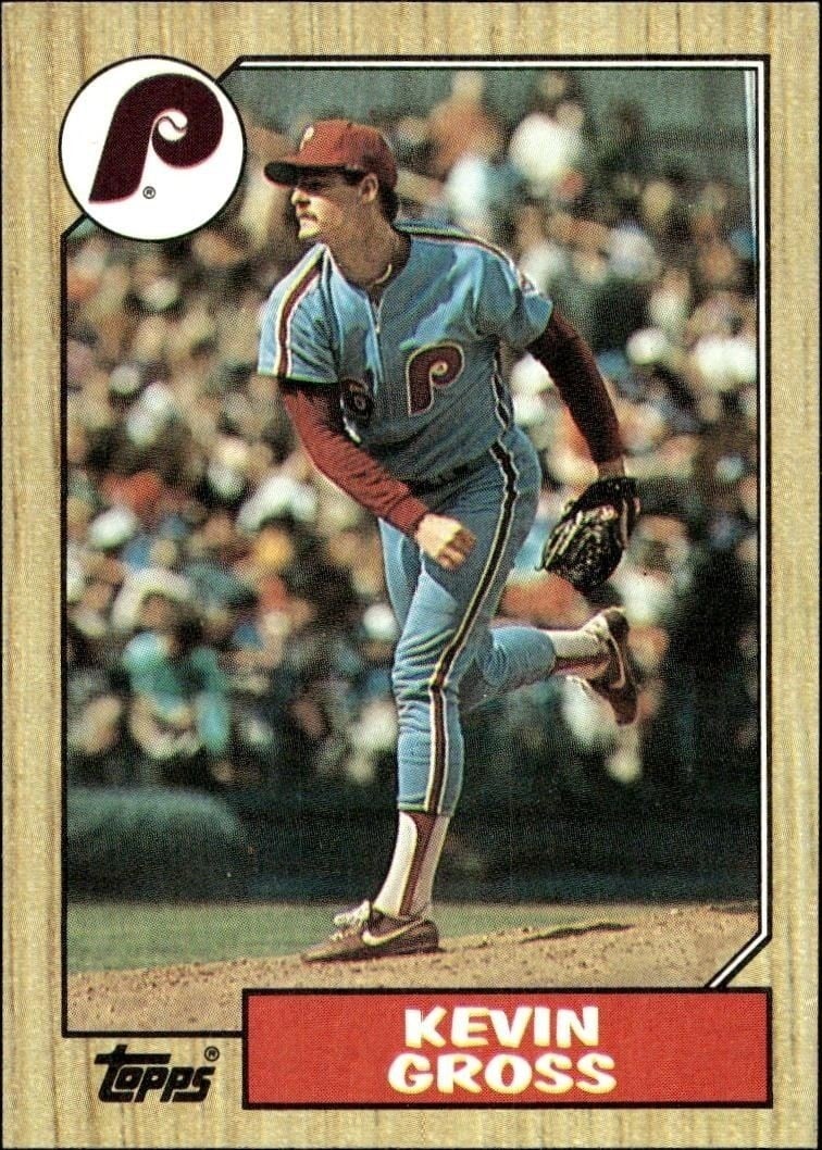 Kevin Gross 1987 Topps #163 Baseball Trading Card - Front 1987 Topps Kevin Gross #163 baseball trading card front