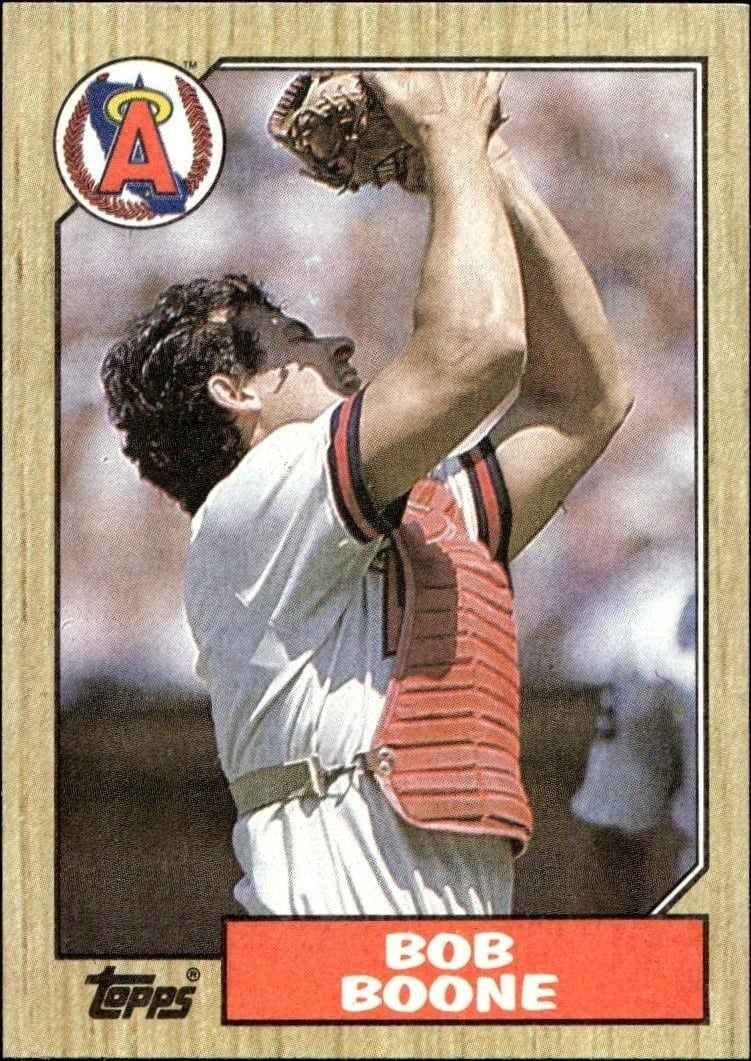 Bob Boone 1987 Topps #166 Baseball Trading Card - Front 1987 Topps Bob Boone #166 baseball trading card front