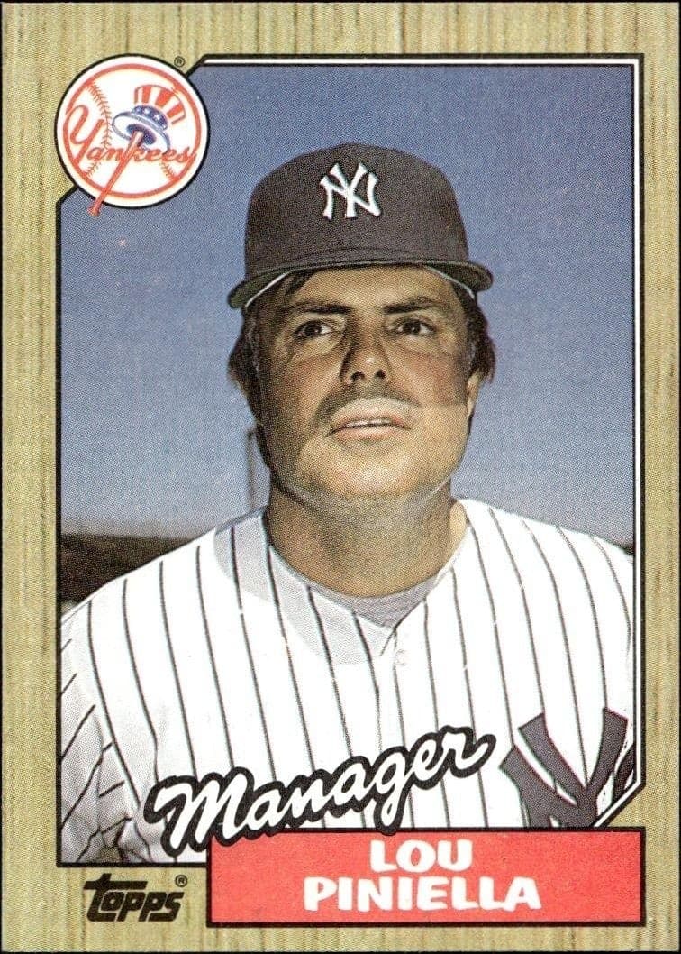 1987 Topps Lou Piniella #168 trading card